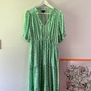 Who What Wear Dress, Size M, Green Floral